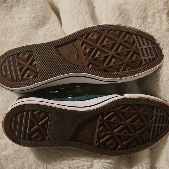 Converse All Star Green Canvas Sneakers Unisex Men 7 Womens 9 - Picture 9 of 11